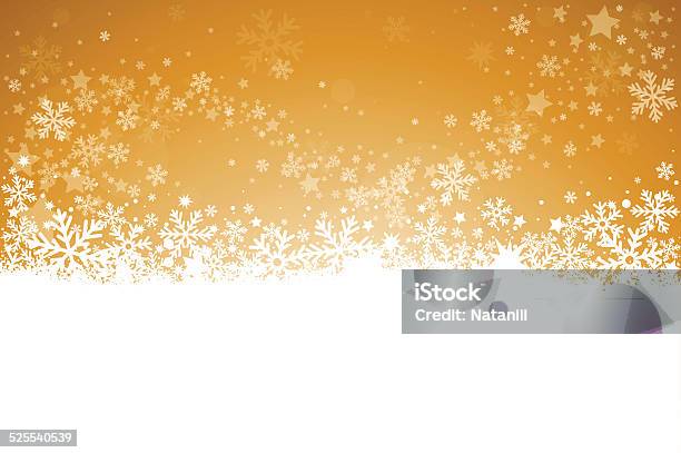 Ilustración de Fondo De Navidad y más Vectores Libres de Derechos de Copo de nieve - Copo de nieve, Dorado - Color, Fondos