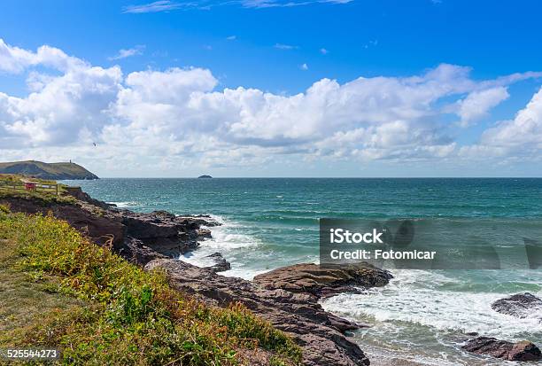 View From Polzeath Near Wadebeidge Stock Photo - Download Image Now - Atlantic Ocean, Beach, Breaking Wave