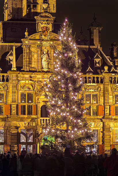 istock Christmas tree in Delft, The Netherlands 525545887