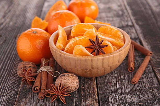 istock tangerine or mandarin fruit and spices 525547573