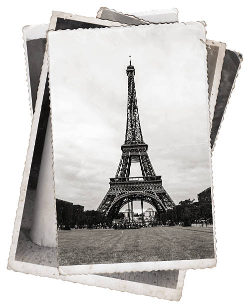 istock Vintage photo Eiffel tower in Paris 525548373