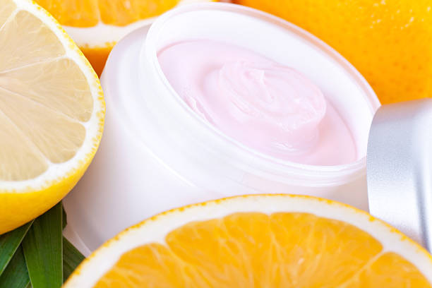 istock Fruit organic nutrition facial cream 525555549