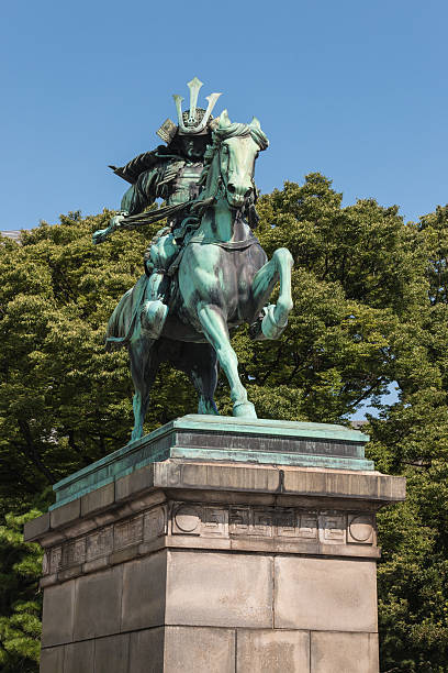 istock statue of samurai in Tokyo 525555551