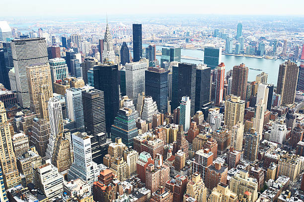 istock Cityscape view of Manhattan from Empire State Building 525557429