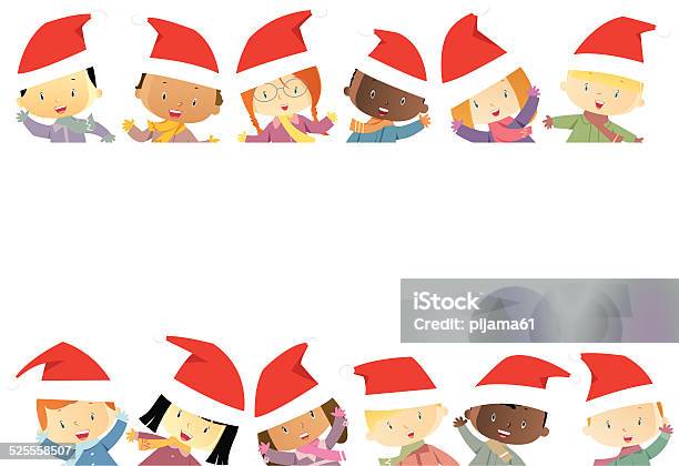 Ilustración de Los Niños y más Vectores Libres de Derechos de Navidad - Navidad, Borde, Fiesta