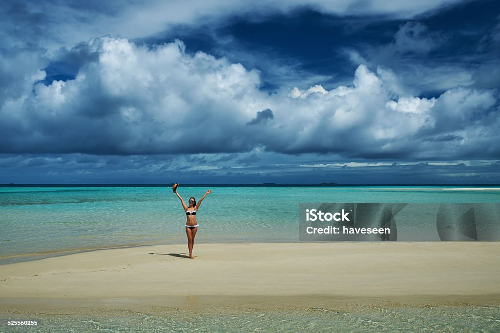 Woman at beach Woman in bikini at tropical beach Adult Stock Photo