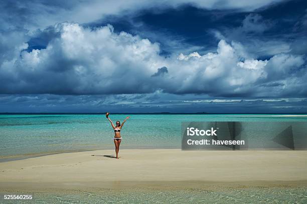 Woman At Beach Stock Photo - Download Image Now - Adult, Beach, Bikini