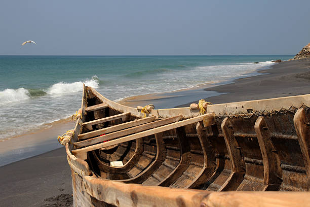 istock Fishing boat on the Indian ocean shore 525560299