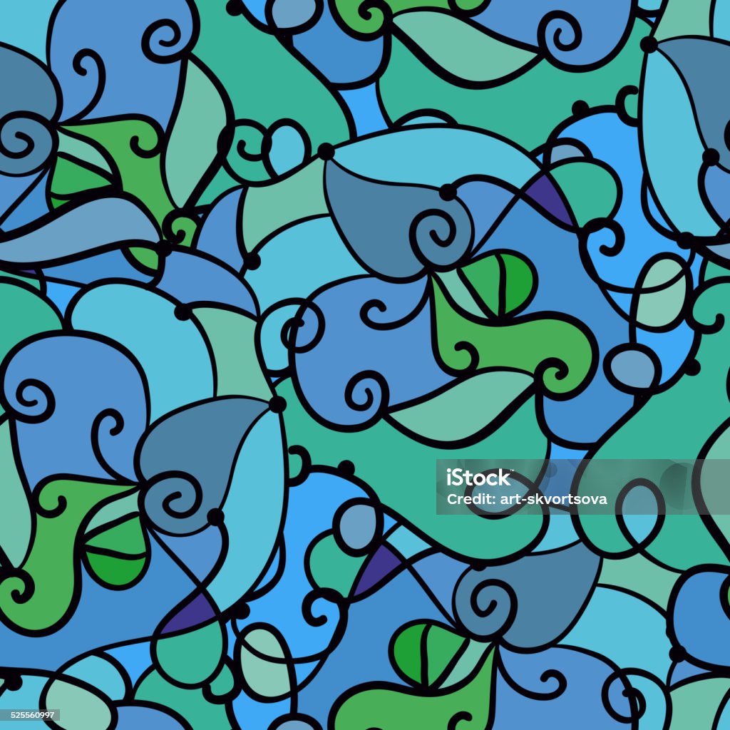Artsy Blue Pattern Blue Pattern Stock Illustration - Download Image Now - Abstract, Art ...