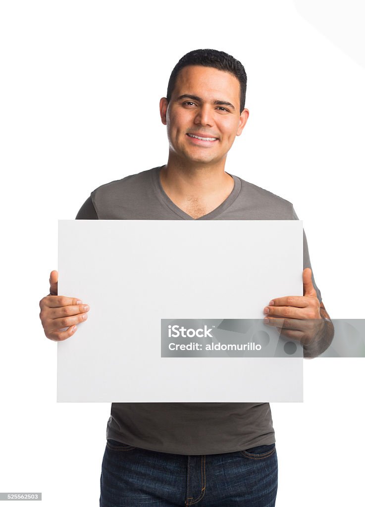 Happy Man Holding Sign Stock Photo Download Image Now Holding