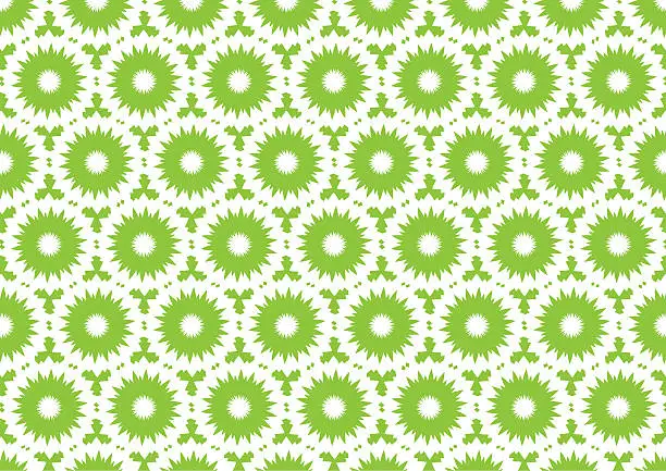 Vector illustration of Green Retro Seamless Wallpaper