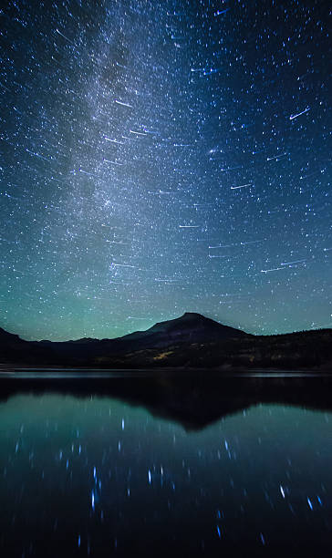 istock Milky way in the sky with Silhouette mountain. 525569635