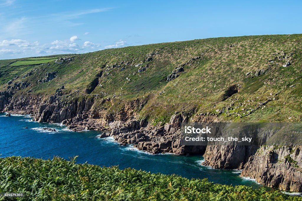 Coastal landscape Coastal landscape of Cornwall Bay of Water Stock Photo