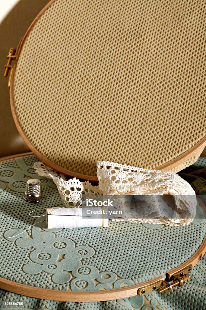 Sewing material Embroidery Frame Stock Photo
