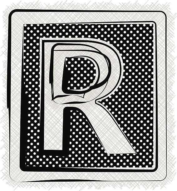 illustrations, cliparts, dessins animés et icônes de pois police lettre r - letter r alphabet alphabetical order backgrounds