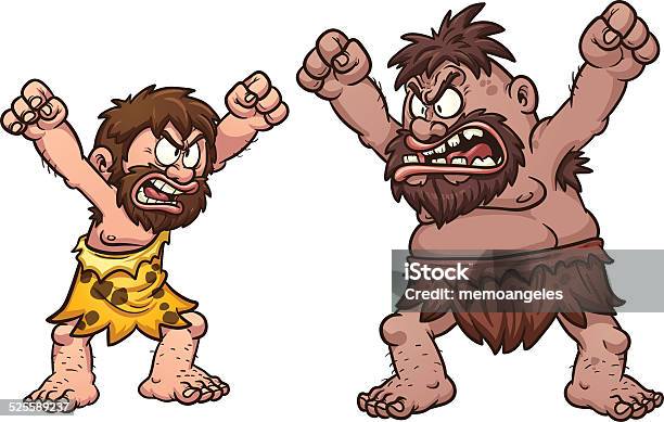 Cavemen Arguing Stock Illustration - Download Image Now - Caveman, Arguing, Vector