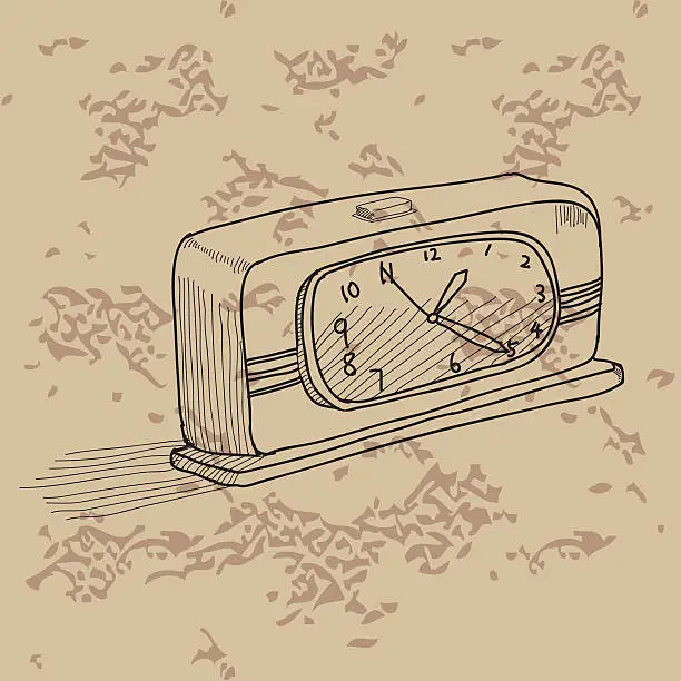 Vector illustration of alarm clock