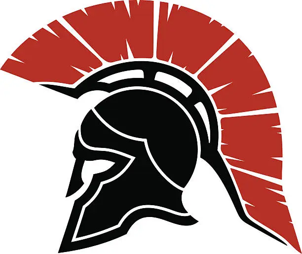 Vector illustration of Spartan helmet