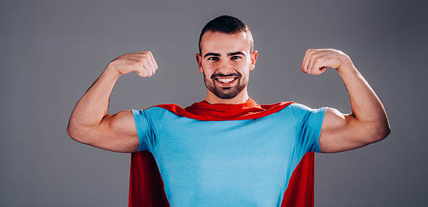 supereroe - superhero human muscle men city foto e immagini stock