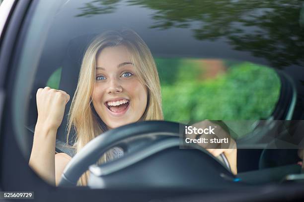 New Car For Teenager Stock Photo - Download Image Now - Blond Hair, Females, Teenager