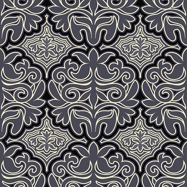 ilustrações, clipart, desenhos animados e ícones de fundo vintage bonito estilo asiático - quilt paisley backgrounds textile