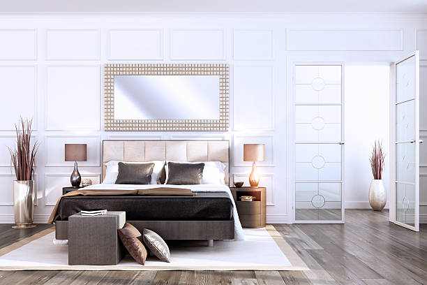 istock Luxury Bauhaus Bedroom Interior 525613791