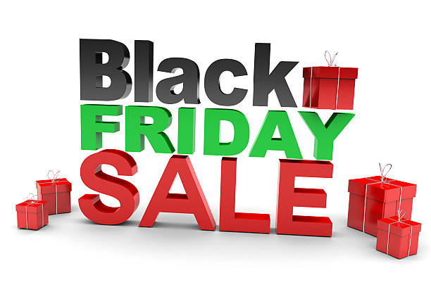 istock Black Friday Sale with Presents 525614469