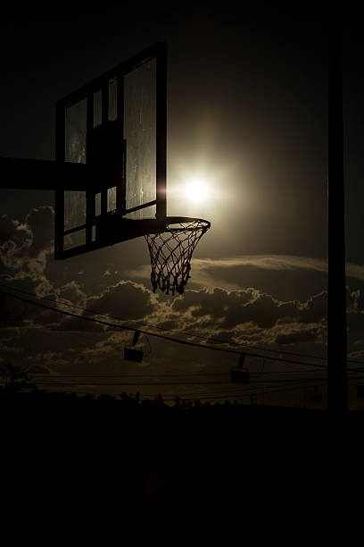 istock silhouette of a basketball hoop. 525623785