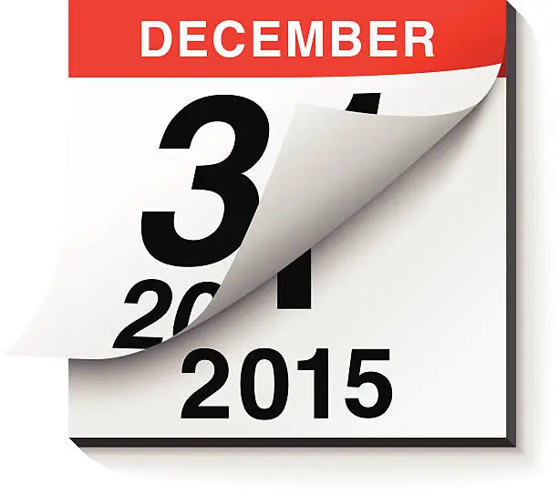Vector illustration of Happy New Year 2015 Calendar