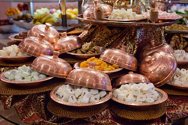 istock Variety of turkish delight and dried fruit 525625965