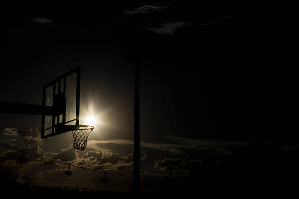 istock silhouette of a basketball hoop. 525626567