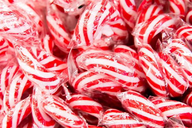 istock Christmas decorations - top of candy canes 525626673