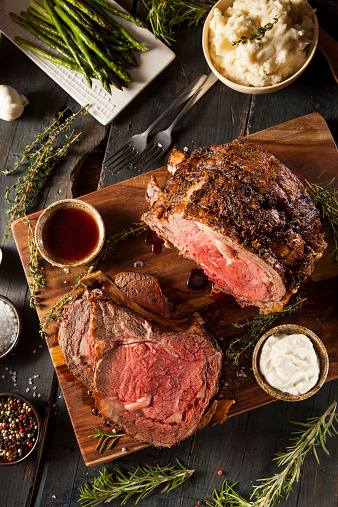 Homemade Grass Fed Prime Rib Roast with Herbs and Spices