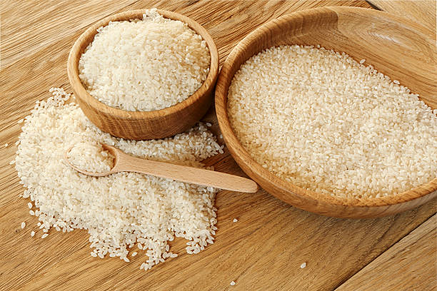 istock Rice camolino in a wooden bowl 525628639