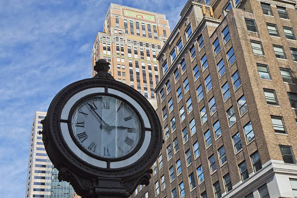 istock Street clock at the Manhattan. 525629533