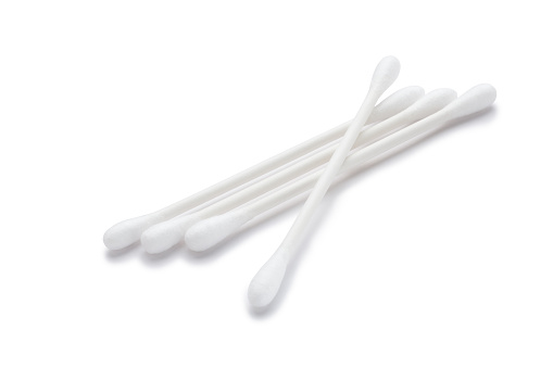 Cotton swabs isolated on white background