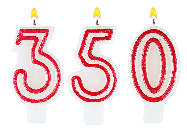 istock candles number three hundred fifty isolated on white background 525635289