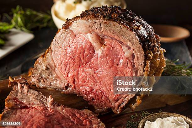 Homemade Grass Fed Prime Rib Roast Stock Photo - Download Image Now - Barbecue - Meal, Barbecue Grill, Beef
