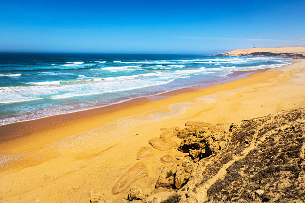 Beautiful picture of Morocco Seashore, east near Essaouria City, North Africa, Atlantic Sea.Nikion D3x