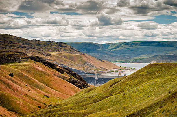 barragem de grand coulee - grand coulee dam imagens e fotografias de stock