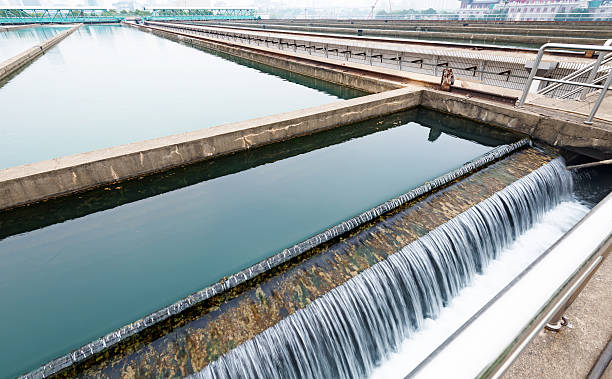 istock Modern urban wastewater treatment plant 525641581