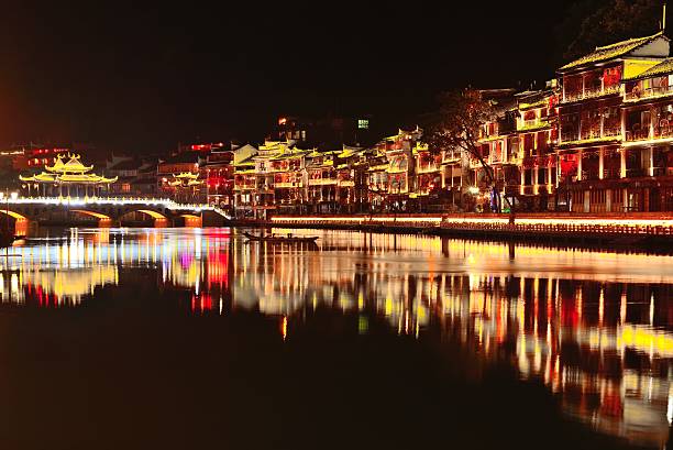 istock The ancient town of phoenix in night 525642615
