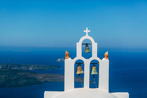 bells details, orthodox church in Santorini.