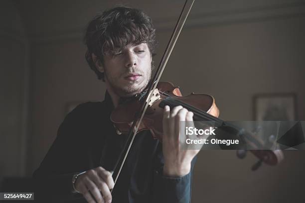 Young Handsome Blonde Violinist Stock Photo - Download Image Now - Adult, Artist, Beautiful People