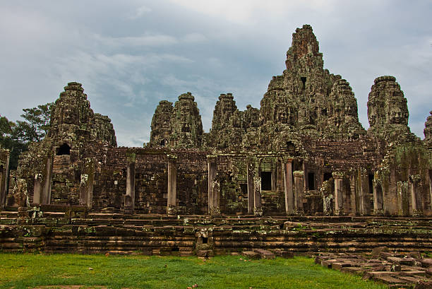 istock Ancient buddhist khmer temple in Angkor Wat, Cambodia. Bayon Pra 525649849