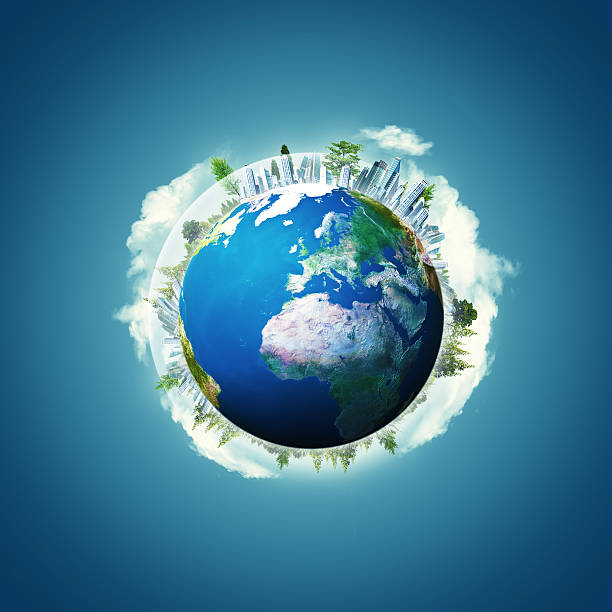 istock Abstract environmental backgrounds with Earth planet. NASA image 525651823