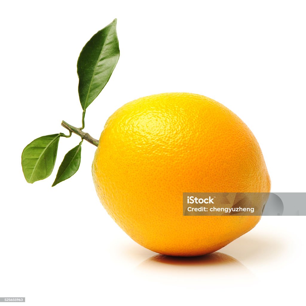 Orange with leaf Orange with leaf isolated on white Citrus Fruit Stock Photo