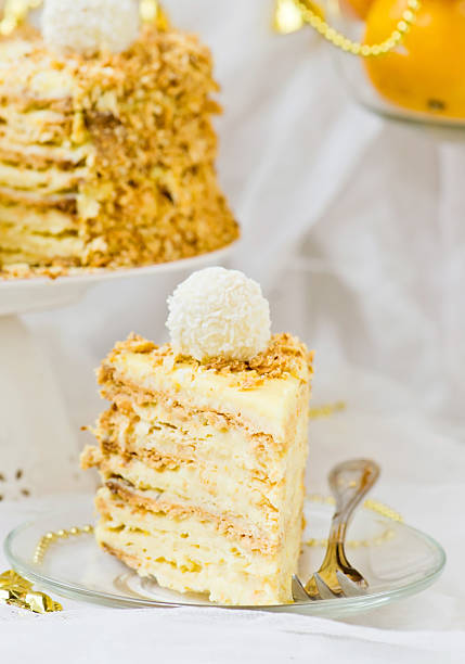 istock New Year's pie a napoleon.  traditional Russian pie 525670743