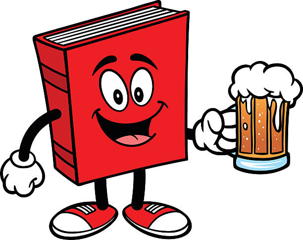 buchen sie mit bier - personal organizer address book diary glasses stock-grafiken, -clipart, -cartoons und -symbole