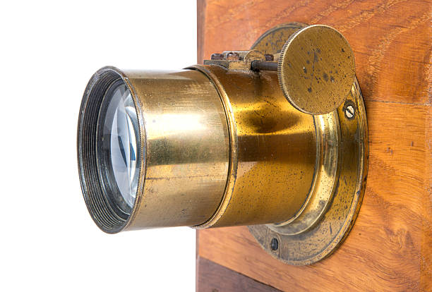istock lens of antique photographic folding 525673703